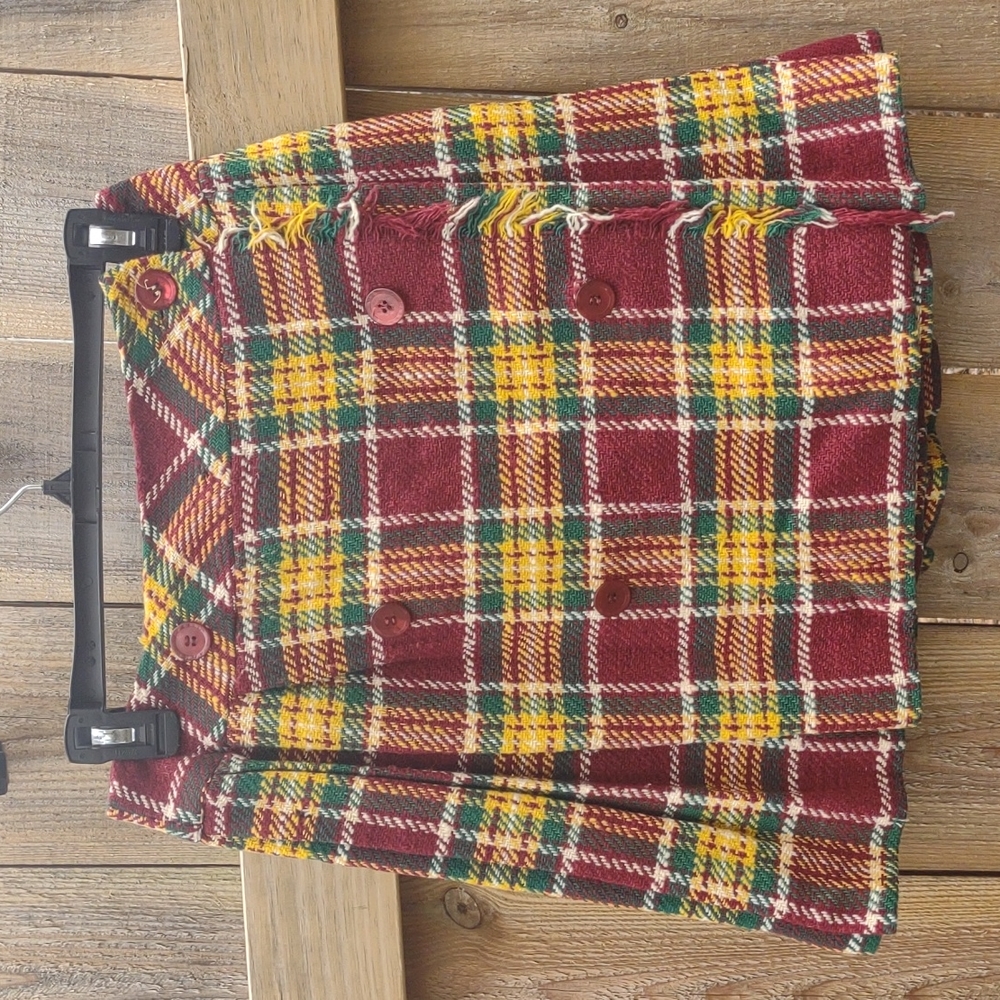 🏵️ Garland Sixties Vintage Plaid Tartan School Skirt